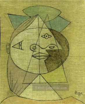  kubistisch Malerei - Tete de femme Marie Therese Walter 1937 kubistisch